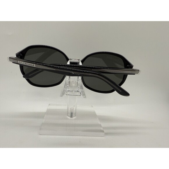 Balenciaga BB0005S 001 58-17 140 Round/Oval Black Grey Sunglasses Cat.3 & Case - Picture 9 of 16